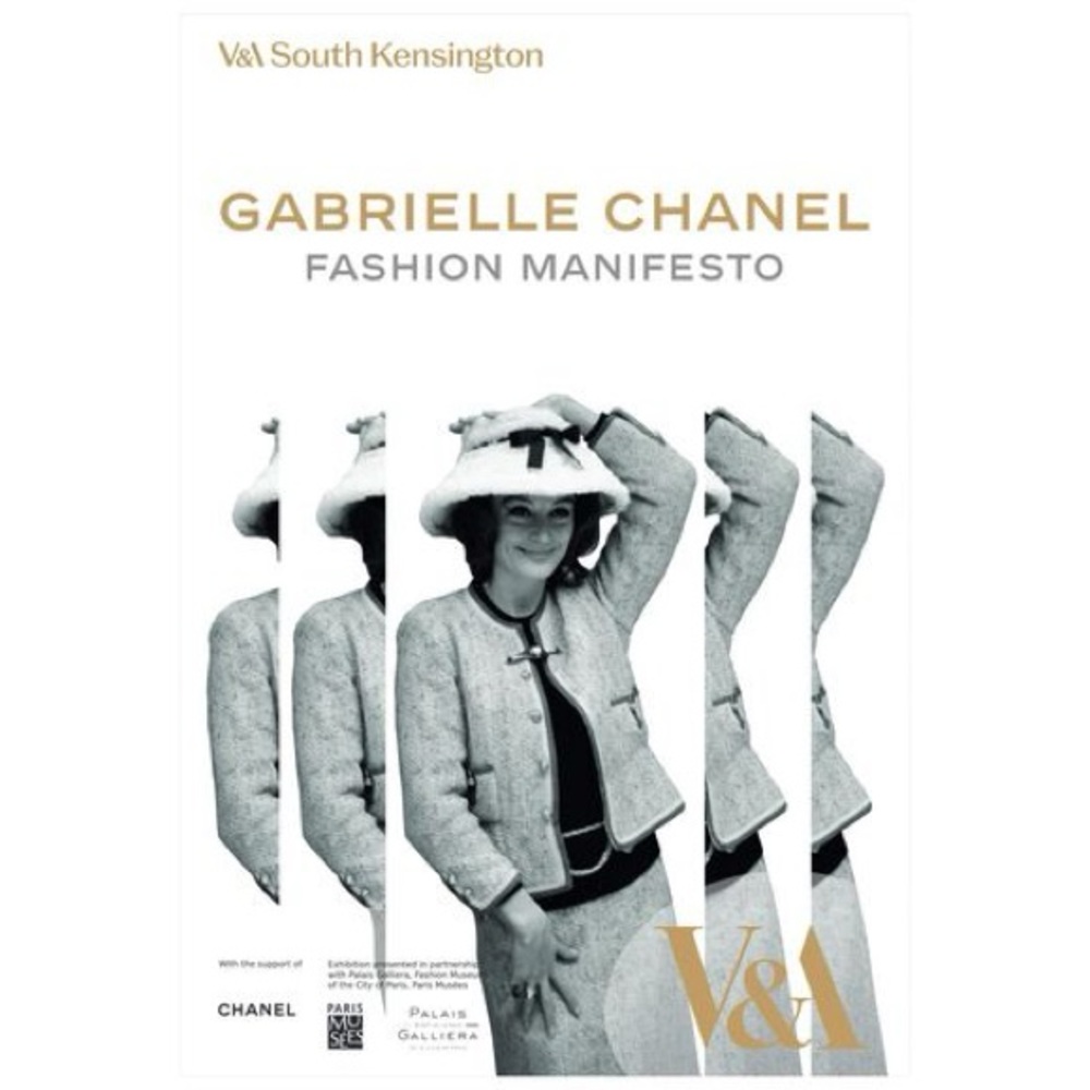New original poster from Gabrielle Coco Chanel exhibition at the V&A in London